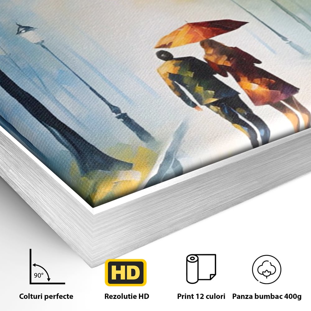 Tablou Canvas Premium LuxCanva® A1470, Aleea Indragostitilor ,  Room, Cuplu, Oameni, Iubire, Plimbare, Dormitor, Culori Vibrante