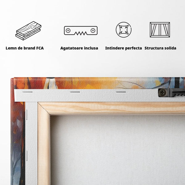 Tablou Canvas Premium LuxCanva® A1470, Aleea Indragostitilor ,  Room, Cuplu, Oameni, Iubire, Plimbare, Dormitor, Culori Vibrante