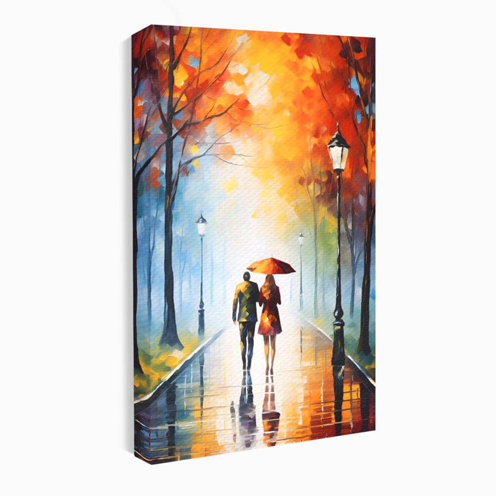 Tablou Canvas Premium LuxCanva® A1470, Aleea Indragostitilor ,  Room, Cuplu, Oameni, Iubire, Plimbare, Dormitor, Culori Vibrante