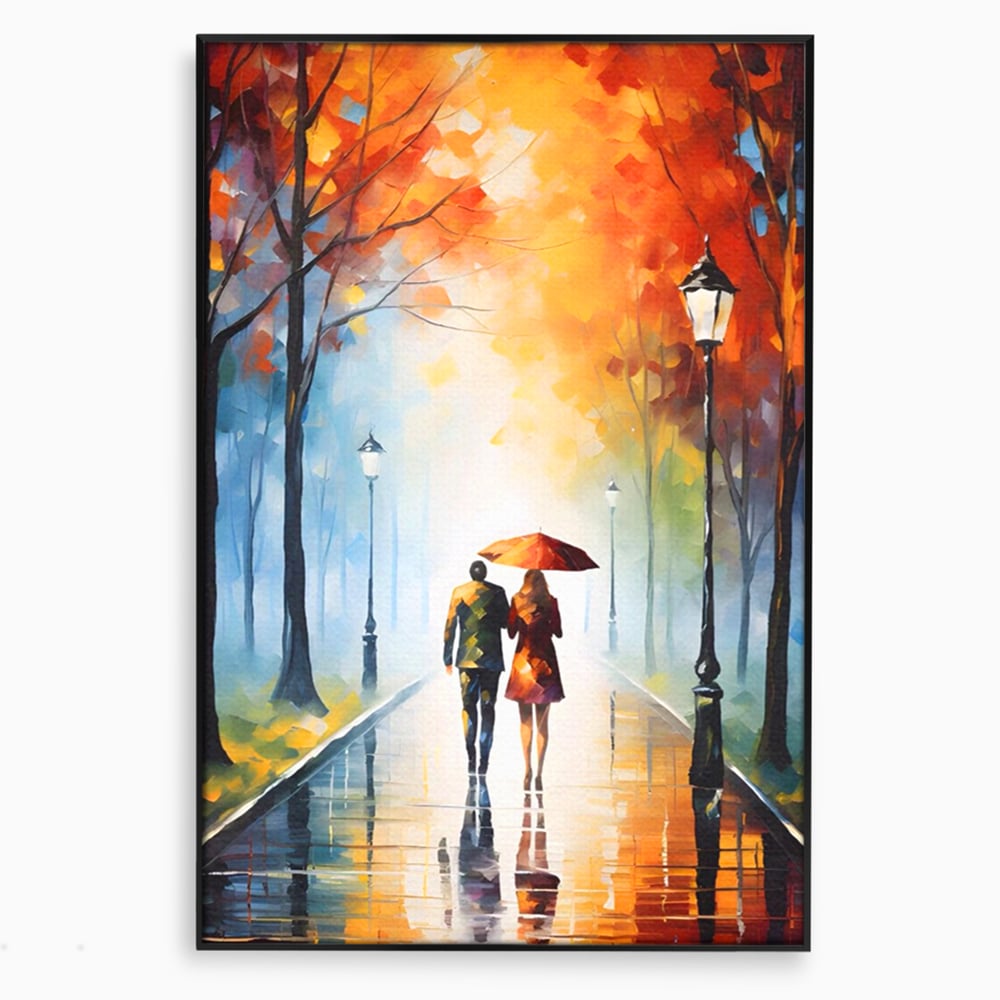 Tablou Canvas Premium LuxCanva® A1470, Aleea Indragostitilor ,  Room, Cuplu, Oameni, Iubire, Plimbare, Dormitor, Culori Vibrante