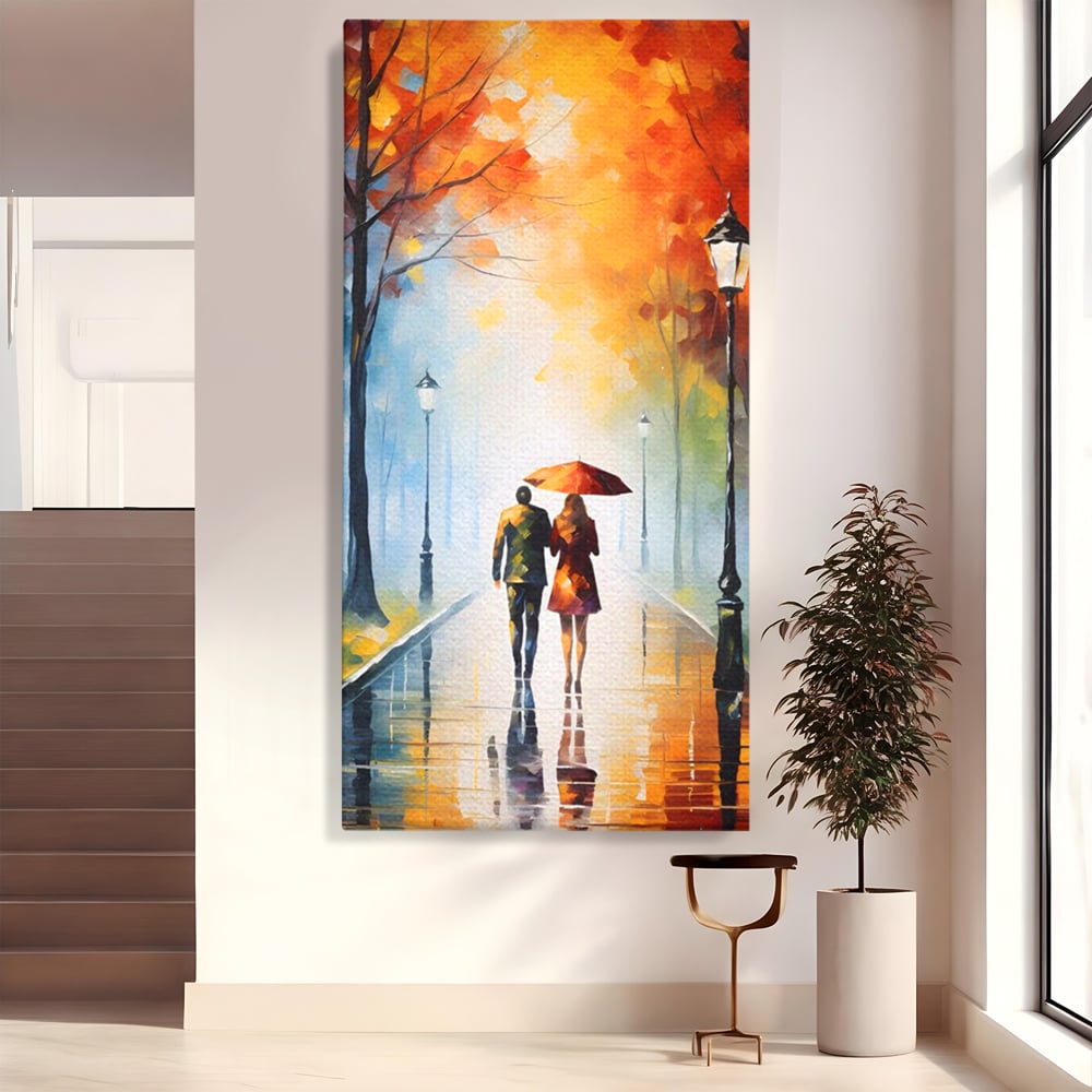 Tablou Canvas Premium LuxCanva® A1470, Aleea Indragostitilor ,  Room, Cuplu, Oameni, Iubire, Plimbare, Dormitor, Culori Vibrante