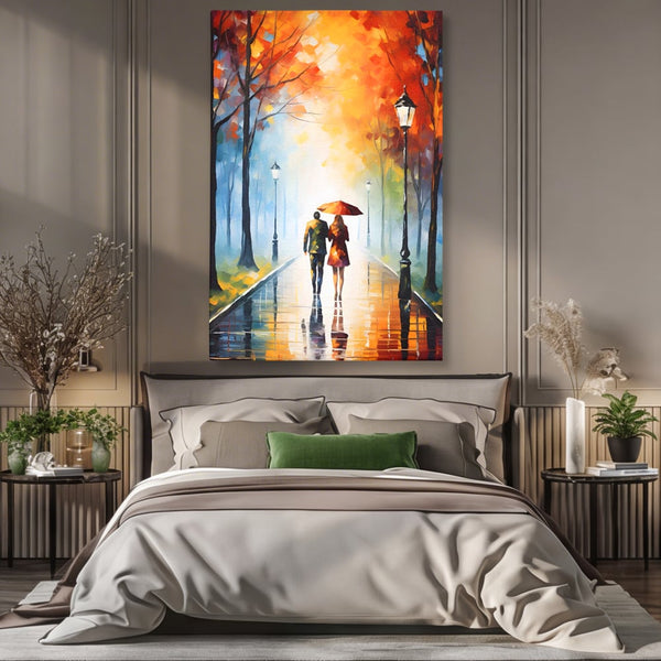 Tablou Canvas Premium LuxCanva® A1470, Aleea Indragostitilor ,  Room, Cuplu, Oameni, Iubire, Plimbare, Dormitor, Culori Vibrante