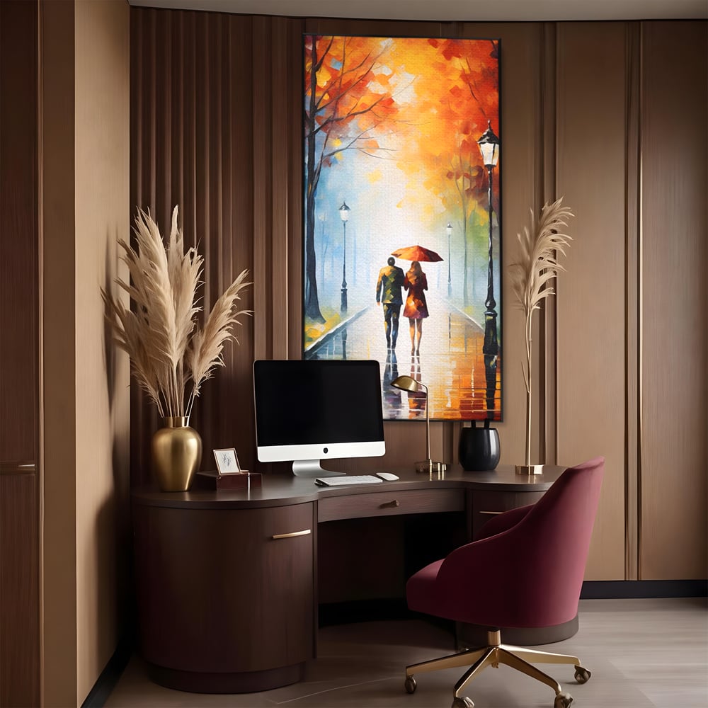 Tablou Canvas Premium LuxCanva® A1470, Aleea Indragostitilor ,  Room, Cuplu, Oameni, Iubire, Plimbare, Dormitor, Culori Vibrante