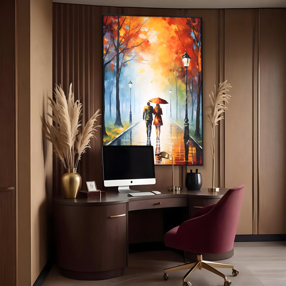 Tablou Canvas Premium LuxCanva® A1470, Aleea Indragostitilor ,  Room, Cuplu, Oameni, Iubire, Plimbare, Dormitor, Culori Vibrante
