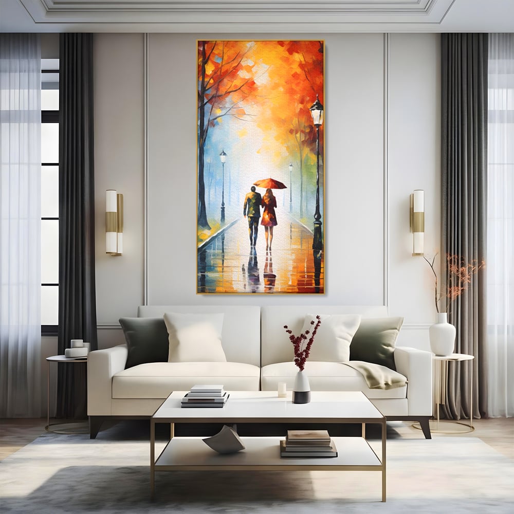 Tablou Canvas Premium LuxCanva® A1470, Aleea Indragostitilor ,  Room, Cuplu, Oameni, Iubire, Plimbare, Dormitor, Culori Vibrante