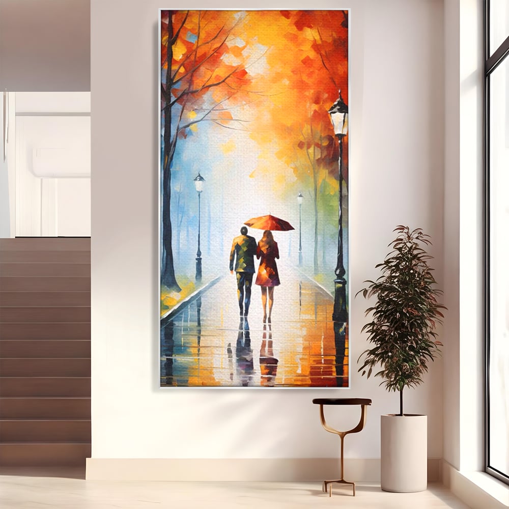 Tablou Canvas Premium LuxCanva® A1470, Aleea Indragostitilor ,  Room, Cuplu, Oameni, Iubire, Plimbare, Dormitor, Culori Vibrante