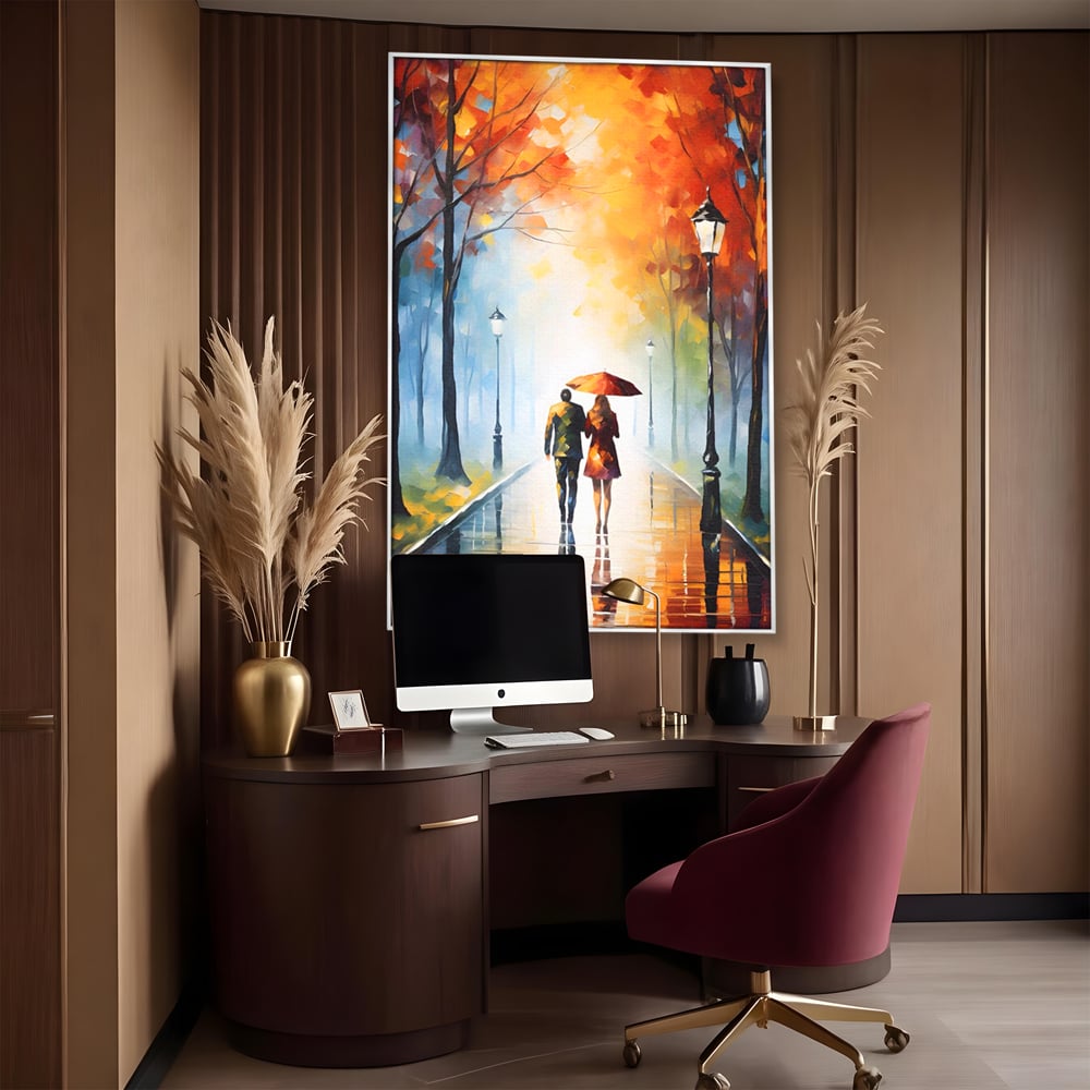 Tablou Canvas Premium LuxCanva® A1470, Aleea Indragostitilor ,  Room, Cuplu, Oameni, Iubire, Plimbare, Dormitor, Culori Vibrante