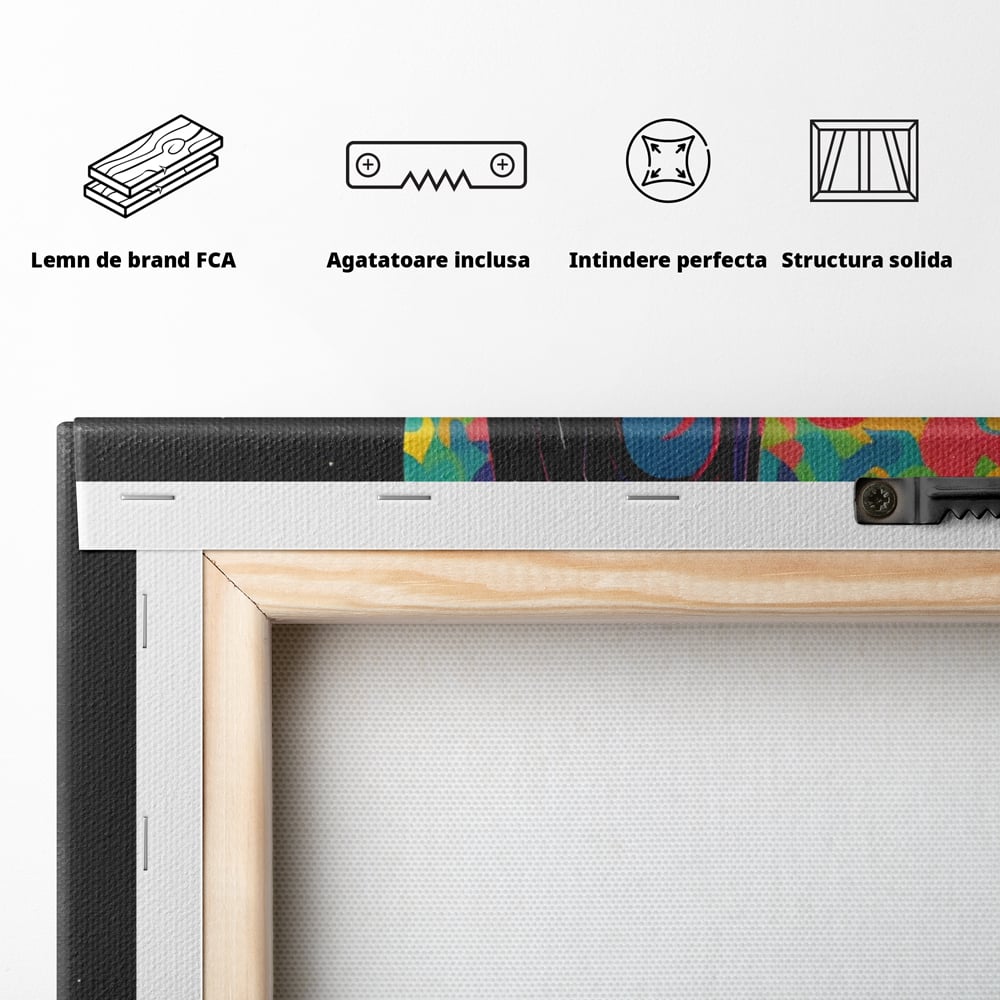 Tablou Canvas Premium LuxCanva® A1472, Sub Clar De Luna , Room, Oras, Barbat, Plimbare, Relaxare, Dormitor, Culori Vibrante