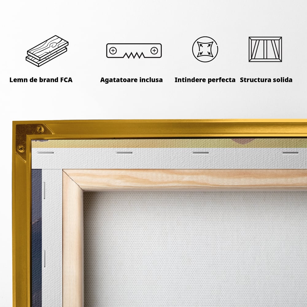 Tablou Canvas Premium LuxCanva® A1474, Biserica In Natura , Room, Padure, Campie, Apus, Liniste, Dormitor, Culori Vibrante