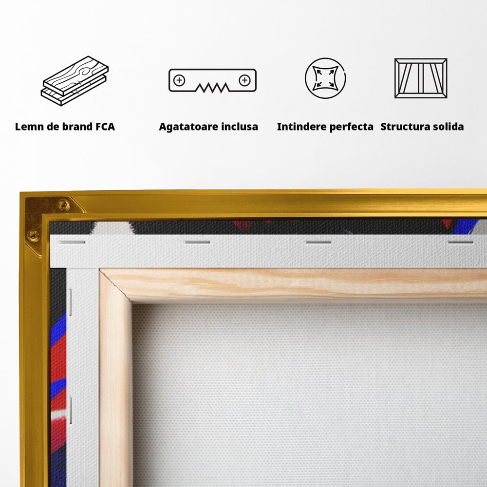 Tablou Canvas Premium LuxCanva® A1477, David Bowie , Dormitor, Cantaret, Compozitor, Artist, Muzica, Room, Culori Vibrante