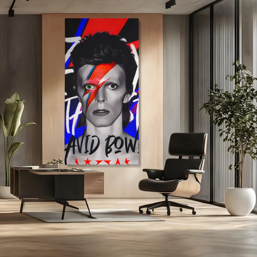 Tablou Canvas Premium LuxCanva® A1477, David Bowie , Dormitor, Cantaret, Compozitor, Artist, Muzica, Room, Culori Vibrante