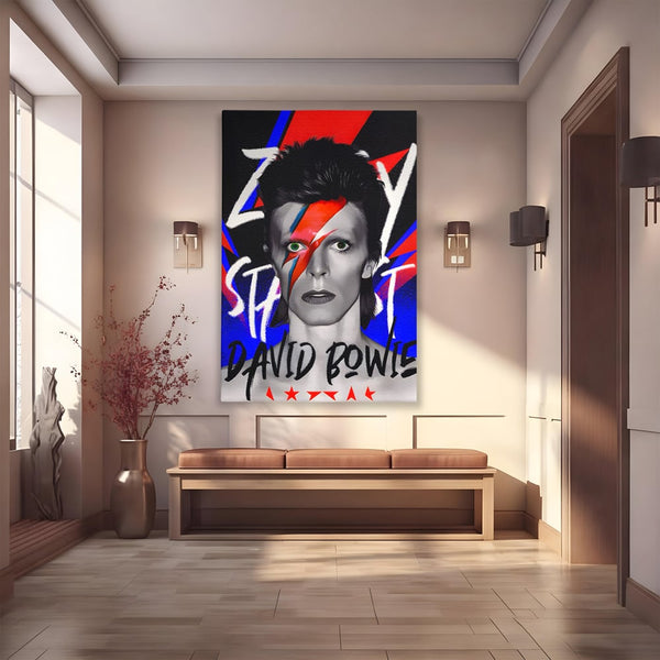 Tablou Canvas Premium LuxCanva® A1477, David Bowie , Dormitor, Cantaret, Compozitor, Artist, Muzica, Room, Culori Vibrante