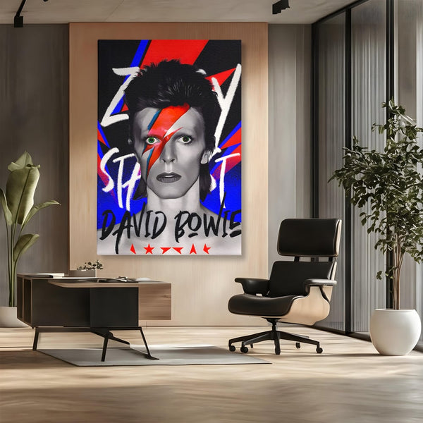 Tablou Canvas Premium LuxCanva® A1477, David Bowie , Dormitor, Cantaret, Compozitor, Artist, Muzica, Room, Culori Vibrante