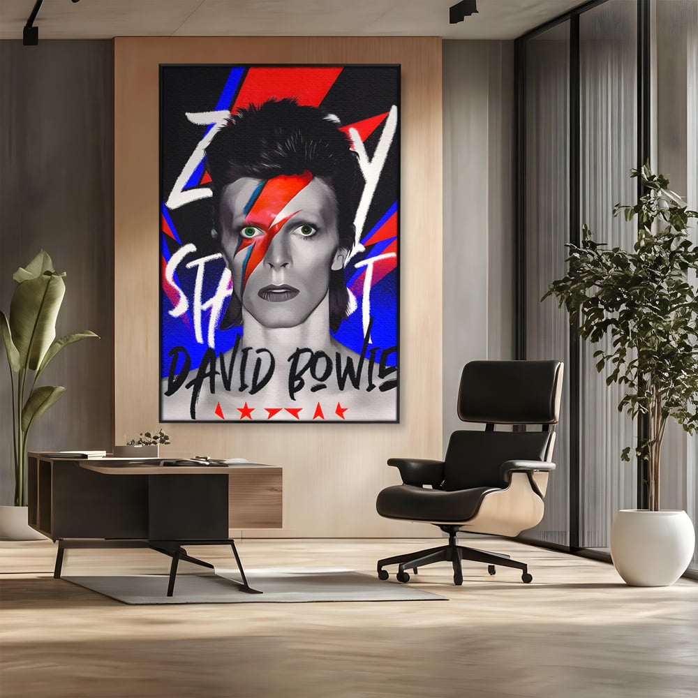 Tablou Canvas Premium LuxCanva® A1477, David Bowie , Dormitor, Cantaret, Compozitor, Artist, Muzica, Room, Culori Vibrante