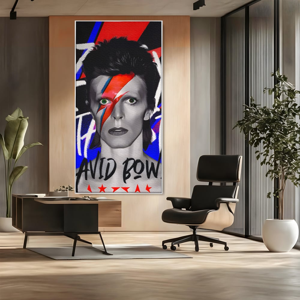 Tablou Canvas Premium LuxCanva® A1477, David Bowie , Dormitor, Cantaret, Compozitor, Artist, Muzica, Room, Culori Vibrante