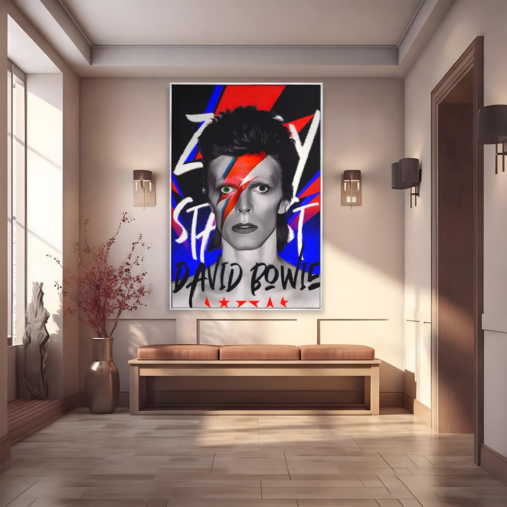 Tablou Canvas Premium LuxCanva® A1477, David Bowie , Dormitor, Cantaret, Compozitor, Artist, Muzica, Room, Culori Vibrante