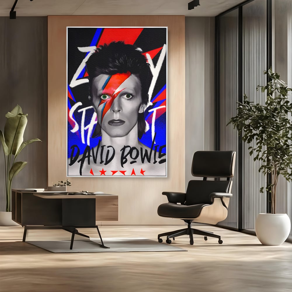 Tablou Canvas Premium LuxCanva® A1477, David Bowie , Dormitor, Cantaret, Compozitor, Artist, Muzica, Room, Culori Vibrante