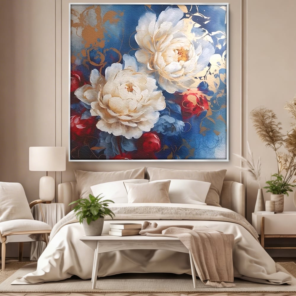 Tablou Canvas Premium LuxCanva® A1478, Sugestie De Primavara , Living, Flori. Bujor, Natura, Colorat, Room, Culori Vibrante