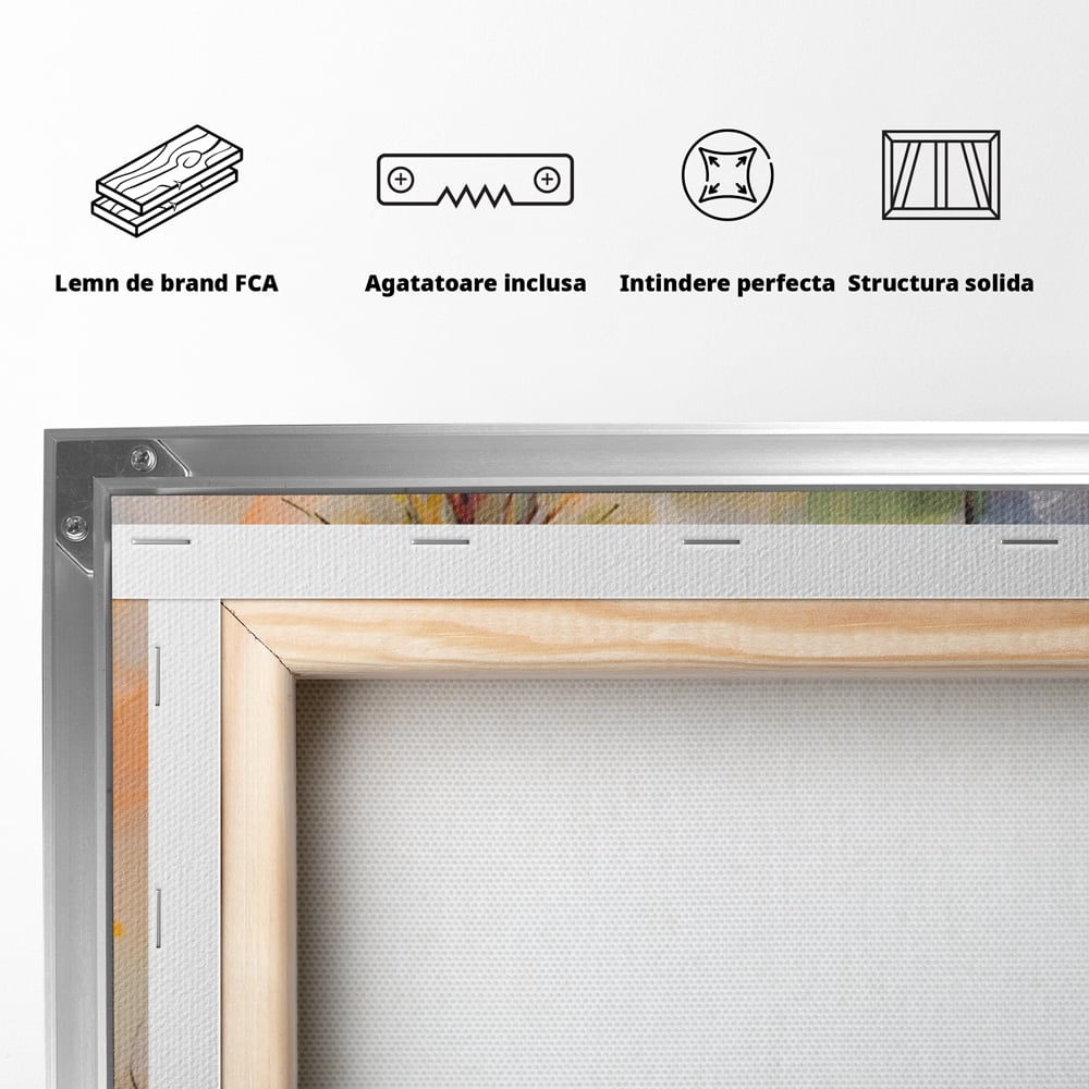 Tablou Canvas Premium LuxCanva® A1479, Averse Florale , Living, Papadie, Petale, Zbor, Room, Culori Vibrante