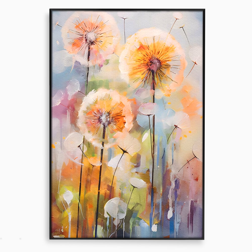 Tablou Canvas Premium LuxCanva® A1479, Averse Florale , Living, Papadie, Petale, Zbor, Room, Culori Vibrante