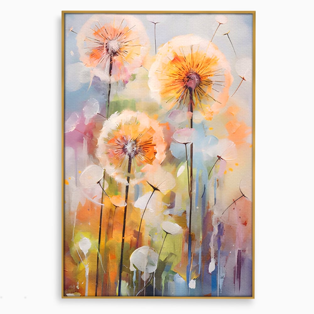 Tablou Canvas Premium LuxCanva® A1479, Averse Florale , Living, Papadie, Petale, Zbor, Room, Culori Vibrante