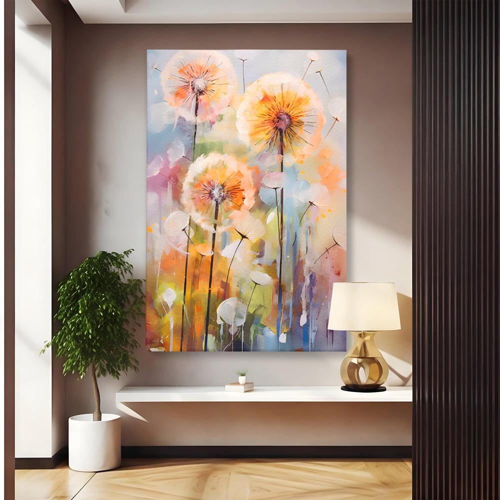 Tablou Canvas Premium LuxCanva® A1479, Averse Florale , Living, Papadie, Petale, Zbor, Room, Culori Vibrante