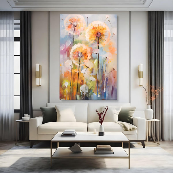 Tablou Canvas Premium LuxCanva® A1479, Averse Florale , Living, Papadie, Petale, Zbor, Room, Culori Vibrante