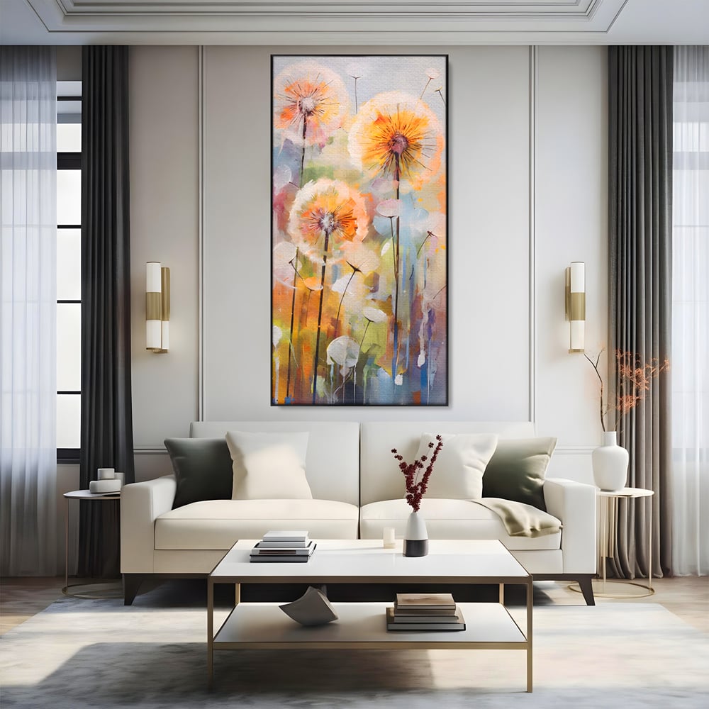 Tablou Canvas Premium LuxCanva® A1479, Averse Florale , Living, Papadie, Petale, Zbor, Room, Culori Vibrante