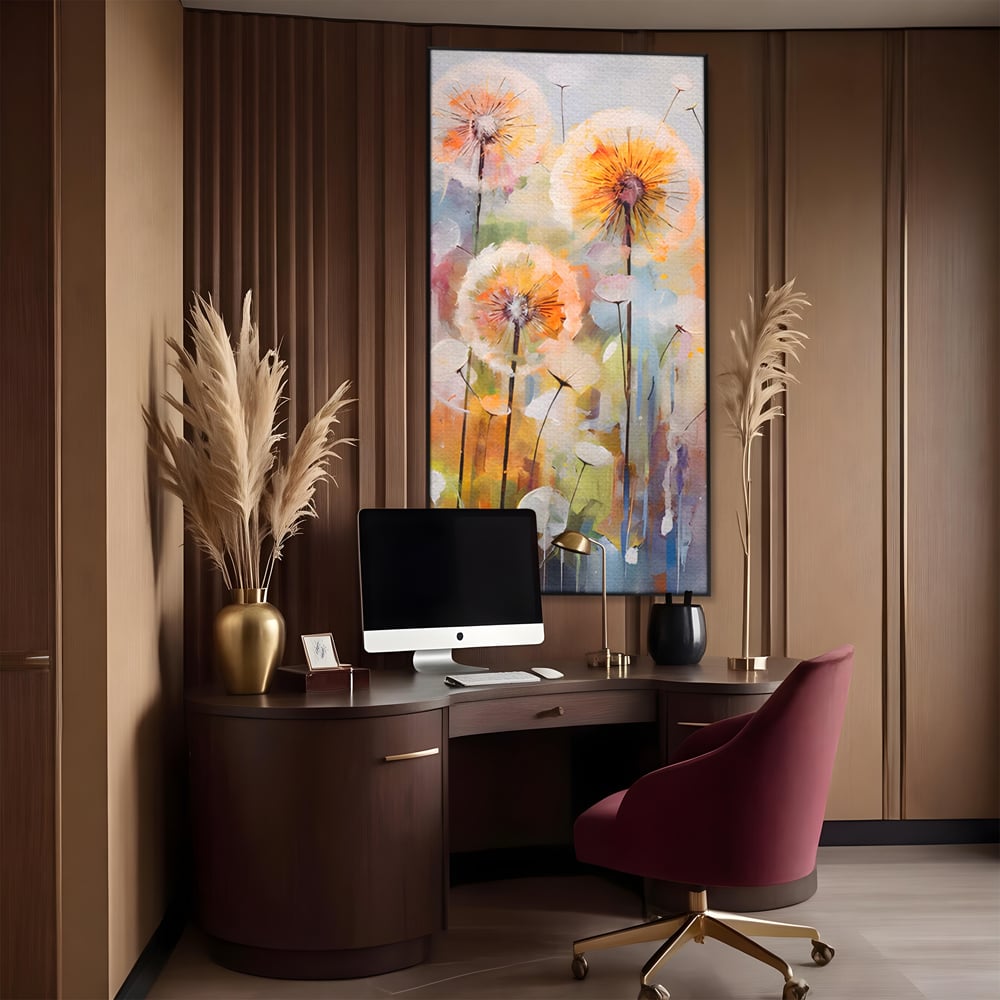 Tablou Canvas Premium LuxCanva® A1479, Averse Florale , Living, Papadie, Petale, Zbor, Room, Culori Vibrante
