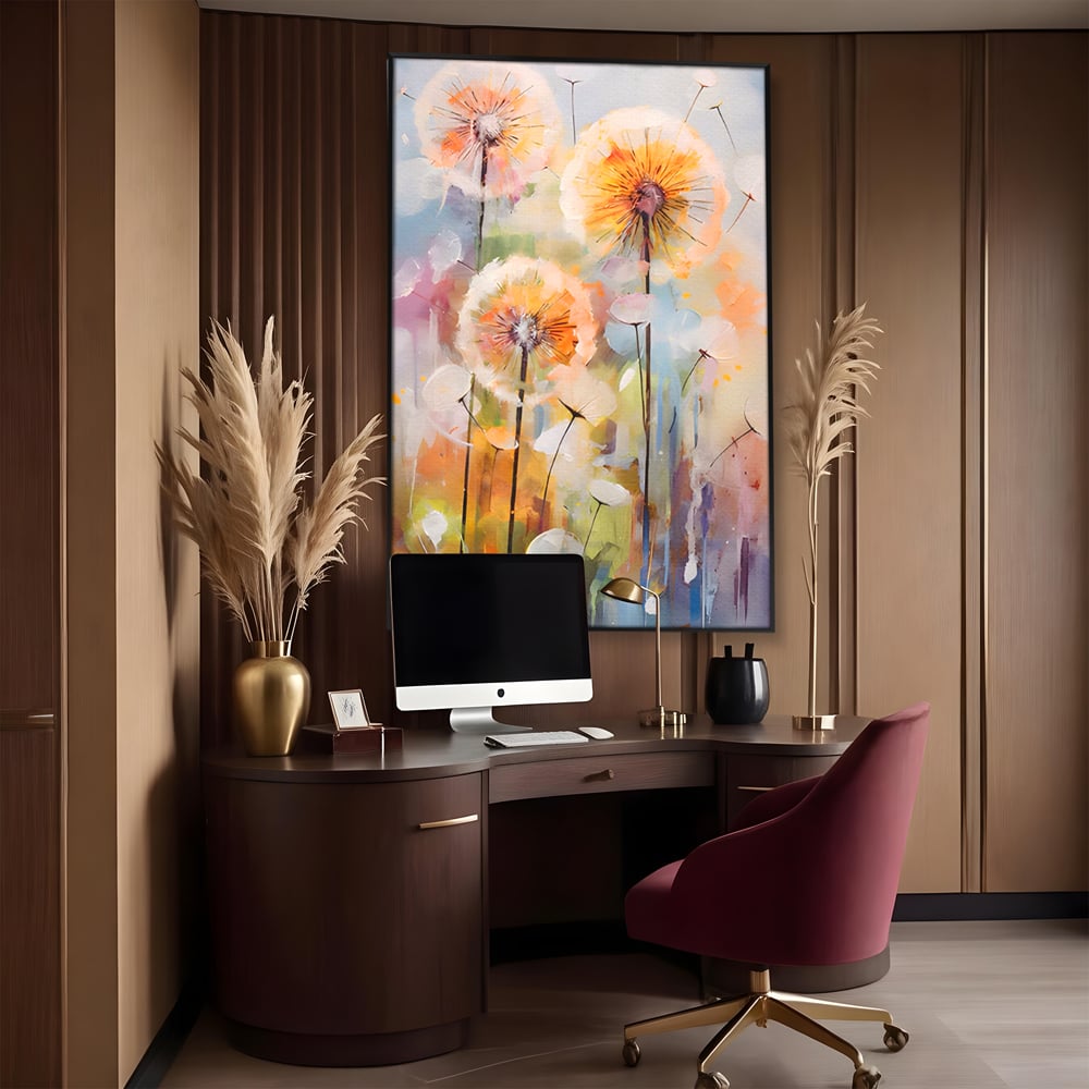 Tablou Canvas Premium LuxCanva® A1479, Averse Florale , Living, Papadie, Petale, Zbor, Room, Culori Vibrante