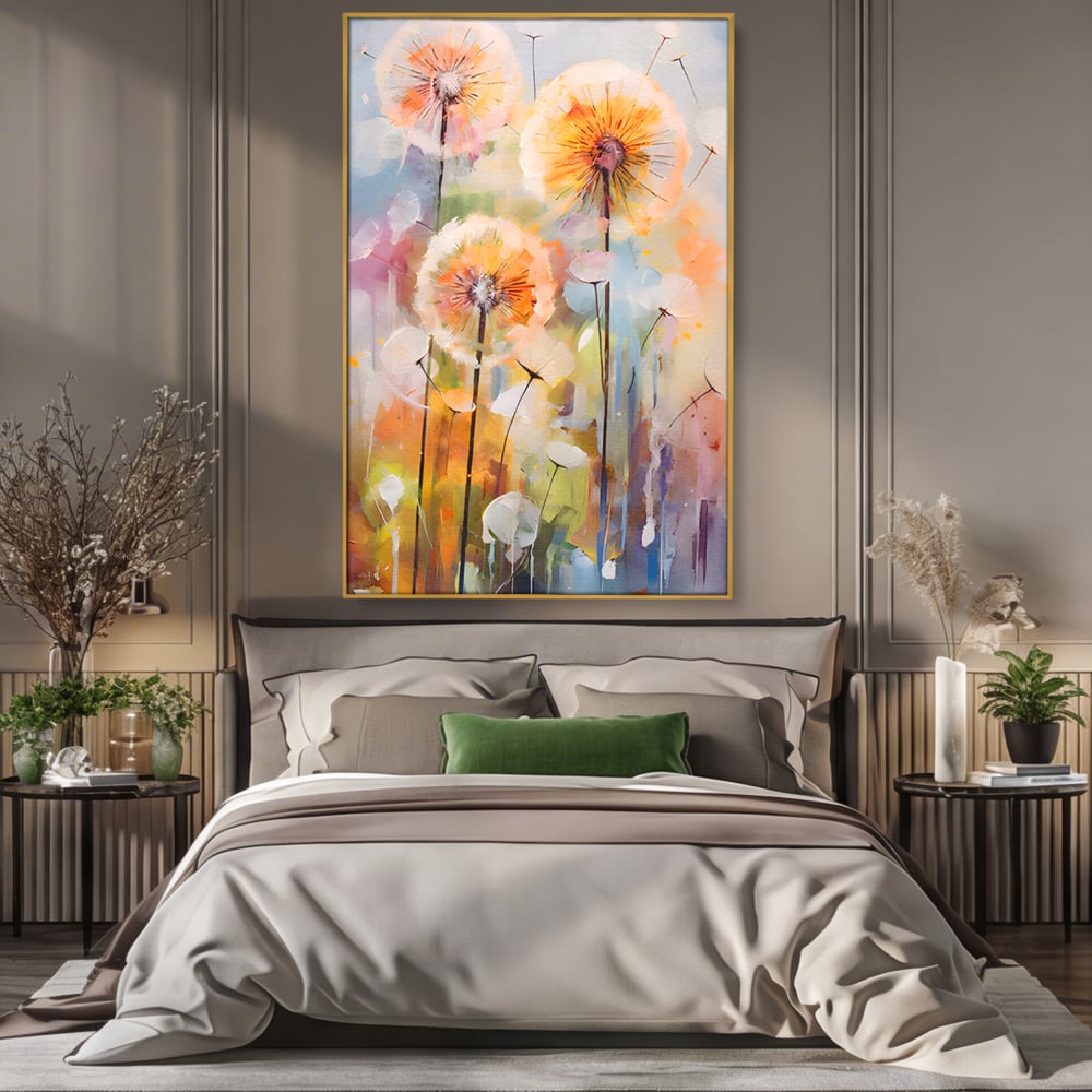 Tablou Canvas Premium LuxCanva® A1479, Averse Florale , Living, Papadie, Petale, Zbor, Room, Culori Vibrante