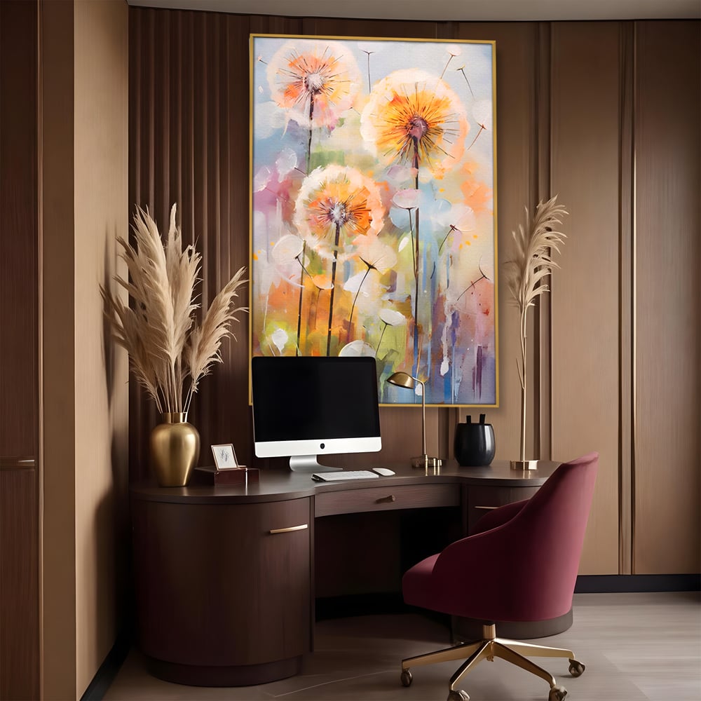 Tablou Canvas Premium LuxCanva® A1479, Averse Florale , Living, Papadie, Petale, Zbor, Room, Culori Vibrante