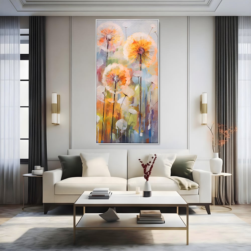 Tablou Canvas Premium LuxCanva® A1479, Averse Florale , Living, Papadie, Petale, Zbor, Room, Culori Vibrante