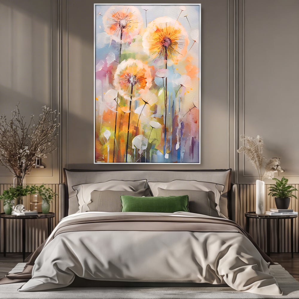 Tablou Canvas Premium LuxCanva® A1479, Averse Florale , Living, Papadie, Petale, Zbor, Room, Culori Vibrante