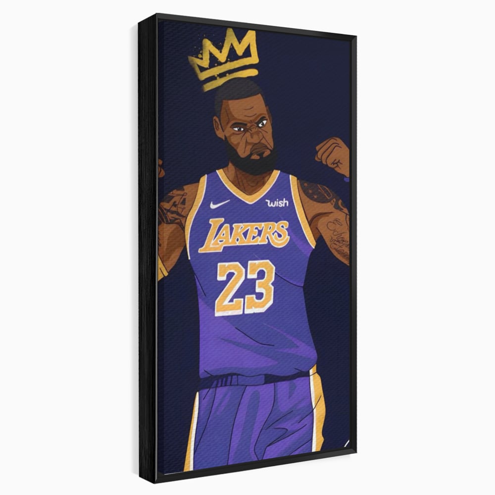 Tablou Canvas Premium LuxCanva® A1481, Lakers 23 , Living, NBA, Baschet, Sport, Vedeta, Room, Culori Vibrante
