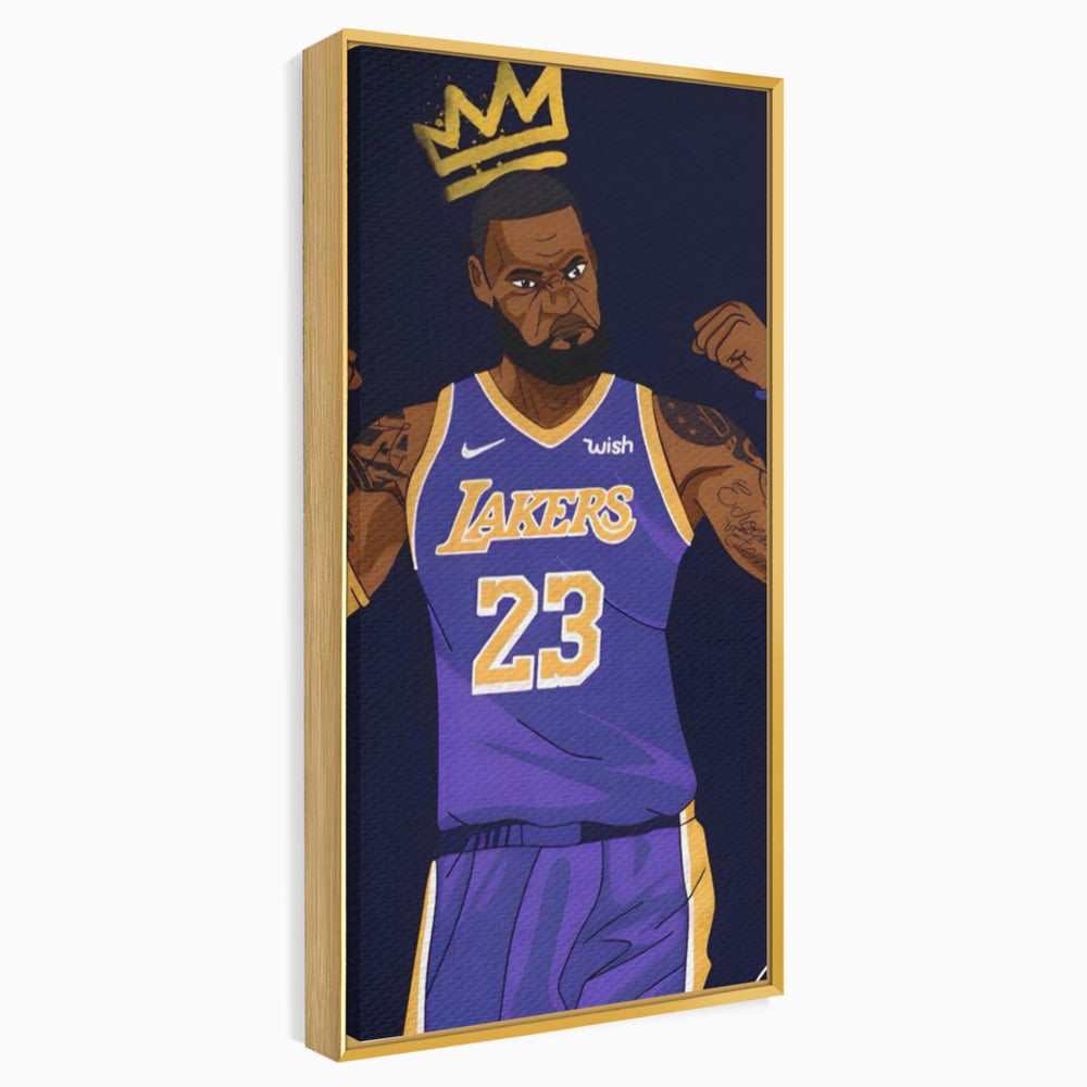 Tablou Canvas Premium LuxCanva® A1481, Lakers 23 , Living, NBA, Baschet, Sport, Vedeta, Room, Culori Vibrante