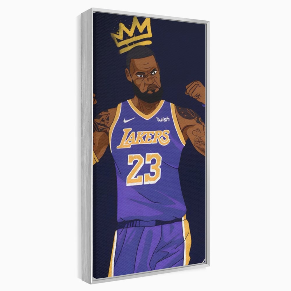 Tablou Canvas Premium LuxCanva® A1481, Lakers 23 , Living, NBA, Baschet, Sport, Vedeta, Room, Culori Vibrante
