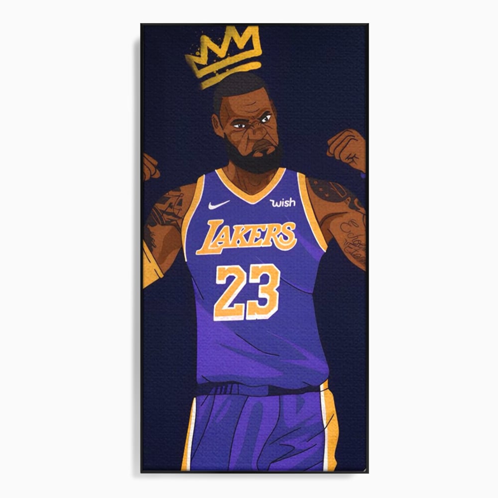 Tablou Canvas Premium LuxCanva® A1481, Lakers 23 , Living, NBA, Baschet, Sport, Vedeta, Room, Culori Vibrante