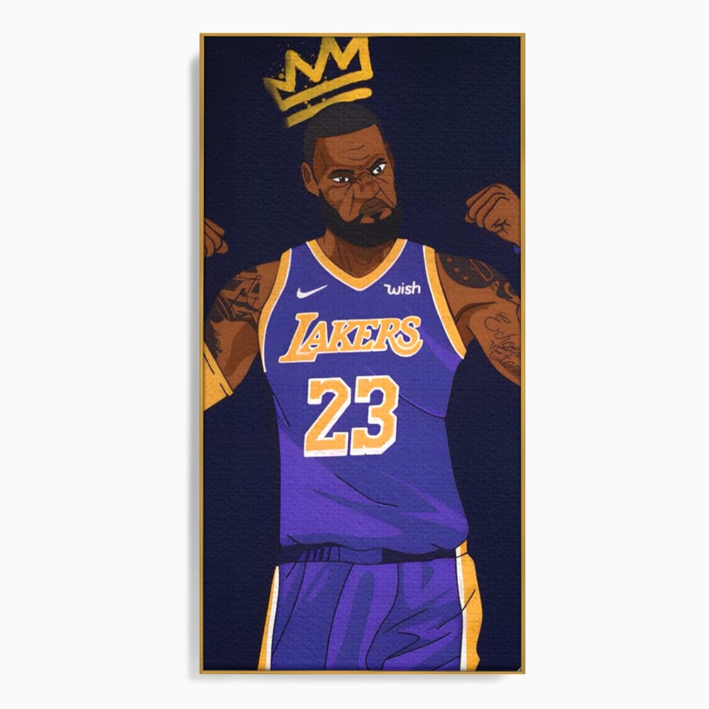 Tablou Canvas Premium LuxCanva® A1481, Lakers 23 , Living, NBA, Baschet, Sport, Vedeta, Room, Culori Vibrante