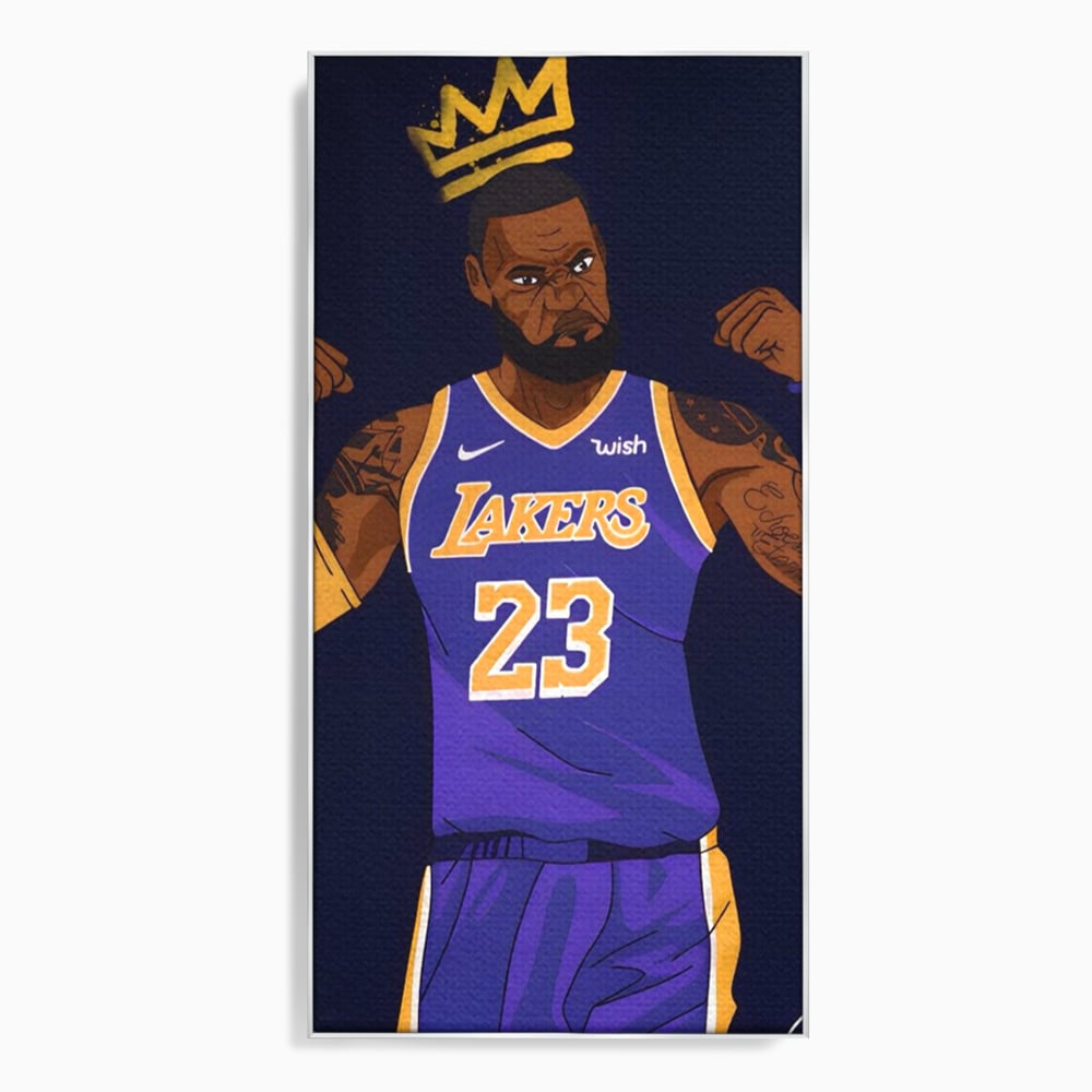 Tablou Canvas Premium LuxCanva® A1481, Lakers 23 , Living, NBA, Baschet, Sport, Vedeta, Room, Culori Vibrante