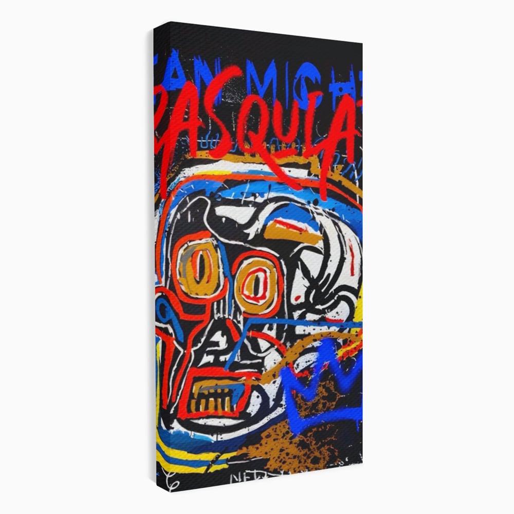 Tablou Canvas Premium LuxCanva® A1483, Graffiti Basquiat , Living, SAMO, Artist Plastic, Jean Michel, Dormitor, Culori Vibrante