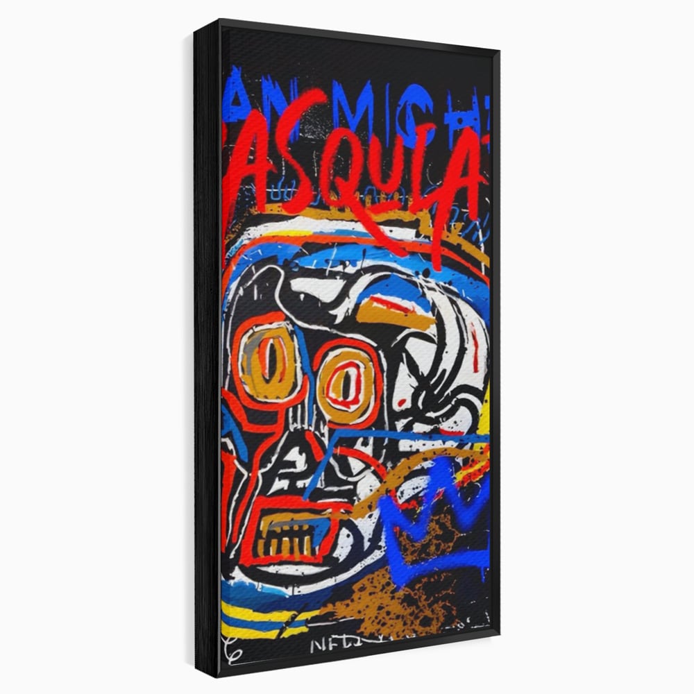Tablou Canvas Premium LuxCanva® A1483, Graffiti Basquiat , Living, SAMO, Artist Plastic, Jean Michel, Dormitor, Culori Vibrante