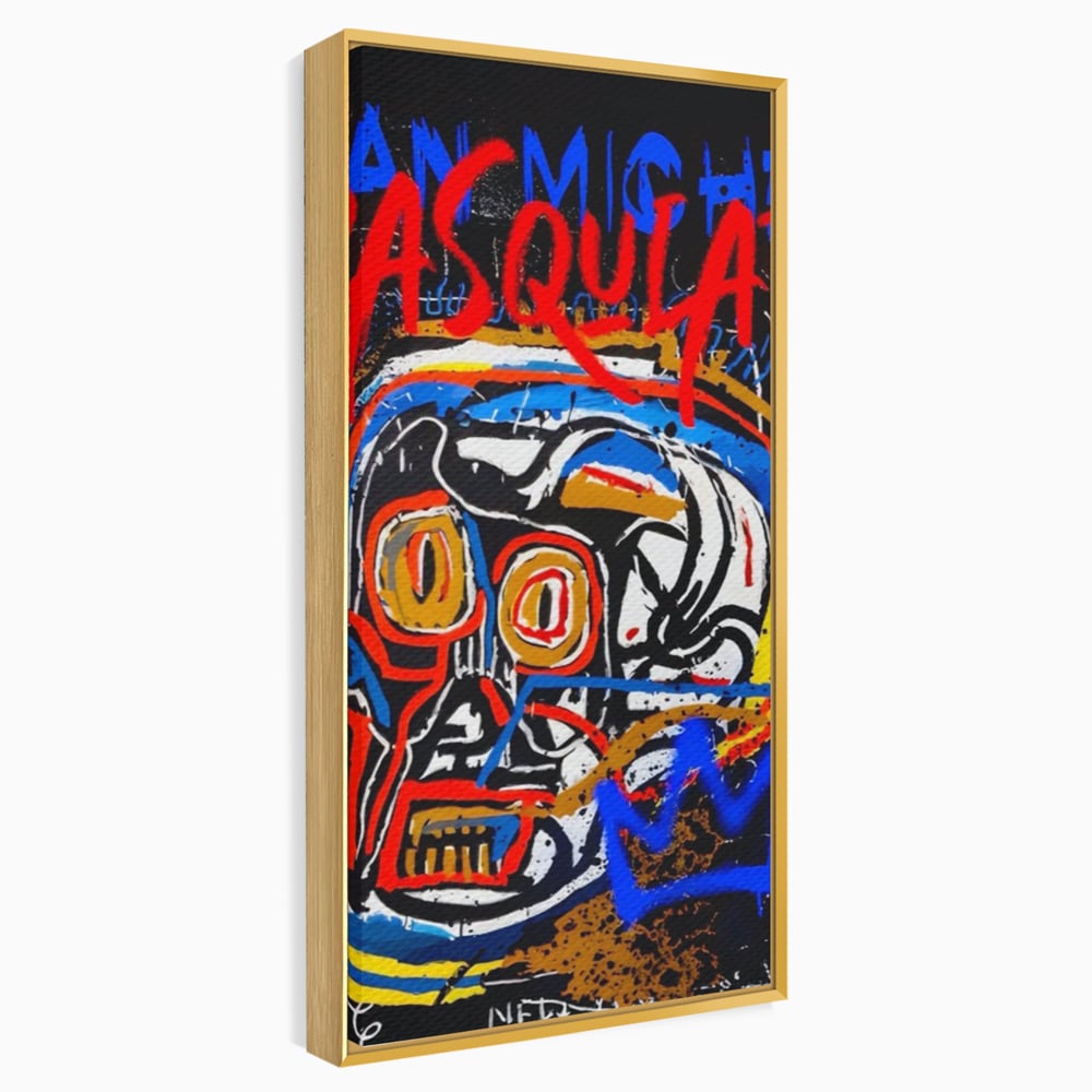 Tablou Canvas Premium LuxCanva® A1483, Graffiti Basquiat , Living, SAMO, Artist Plastic, Jean Michel, Dormitor, Culori Vibrante
