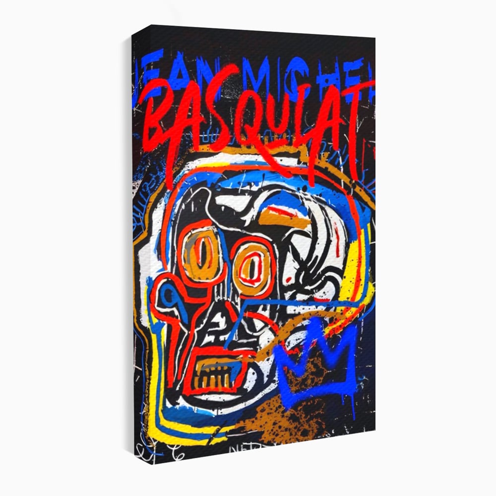 Tablou Canvas Premium LuxCanva® A1483, Graffiti Basquiat , Living, SAMO, Artist Plastic, Jean Michel, Dormitor, Culori Vibrante