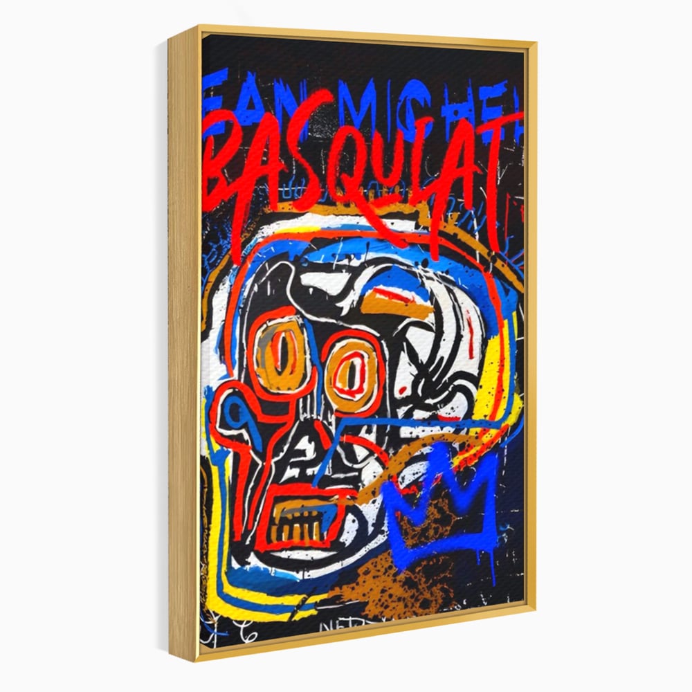 Tablou Canvas Premium LuxCanva® A1483, Graffiti Basquiat , Living, SAMO, Artist Plastic, Jean Michel, Dormitor, Culori Vibrante