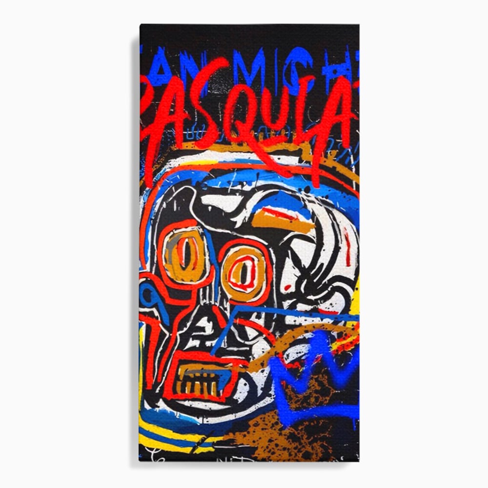 Tablou Canvas Premium LuxCanva® A1483, Graffiti Basquiat , Living, SAMO, Artist Plastic, Jean Michel, Dormitor, Culori Vibrante