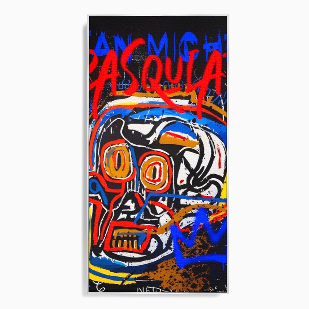 Tablou Canvas Premium LuxCanva® A1483, Graffiti Basquiat , Living, SAMO, Artist Plastic, Jean Michel, Dormitor, Culori Vibrante
