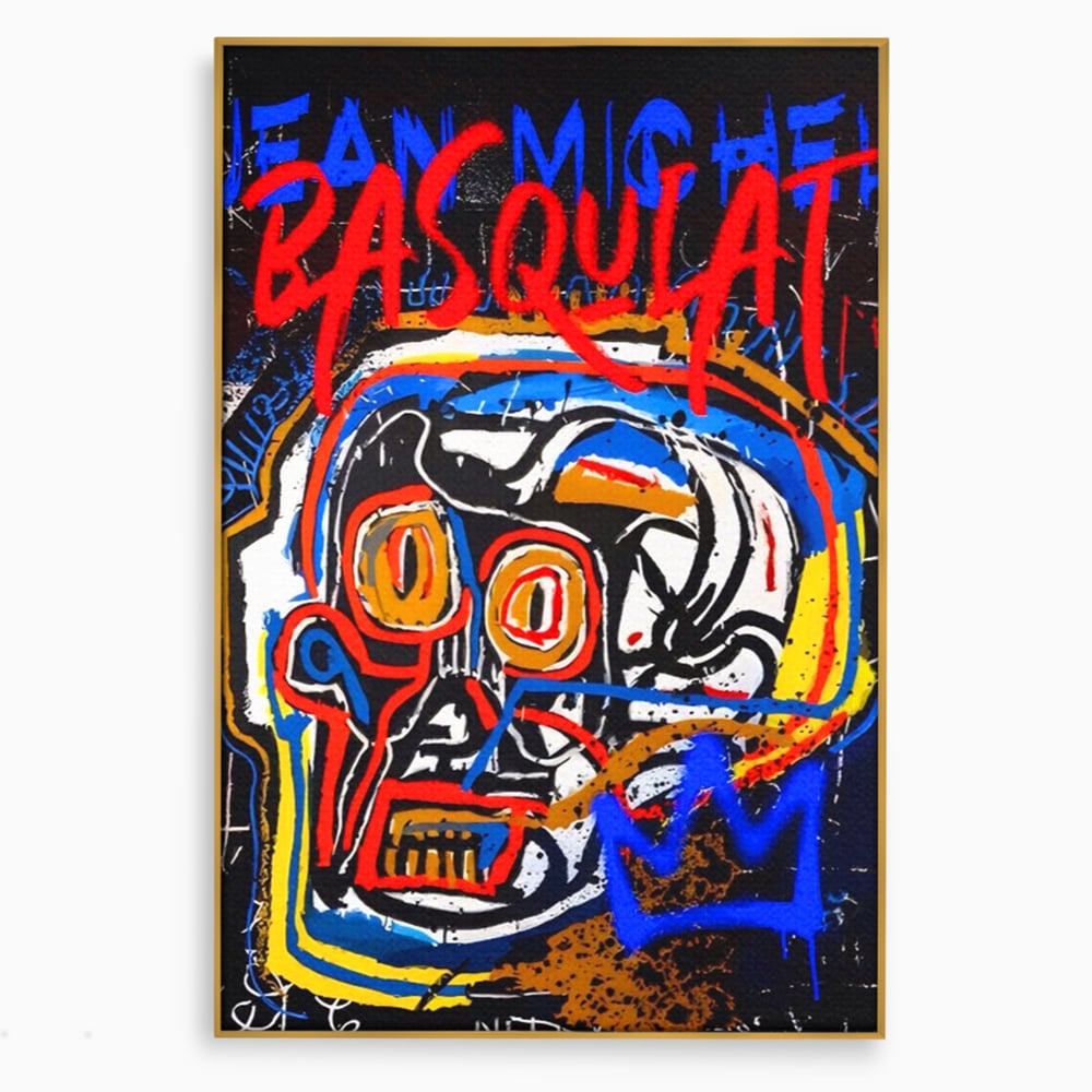 Tablou Canvas Premium LuxCanva® A1483, Graffiti Basquiat , Living, SAMO, Artist Plastic, Jean Michel, Dormitor, Culori Vibrante