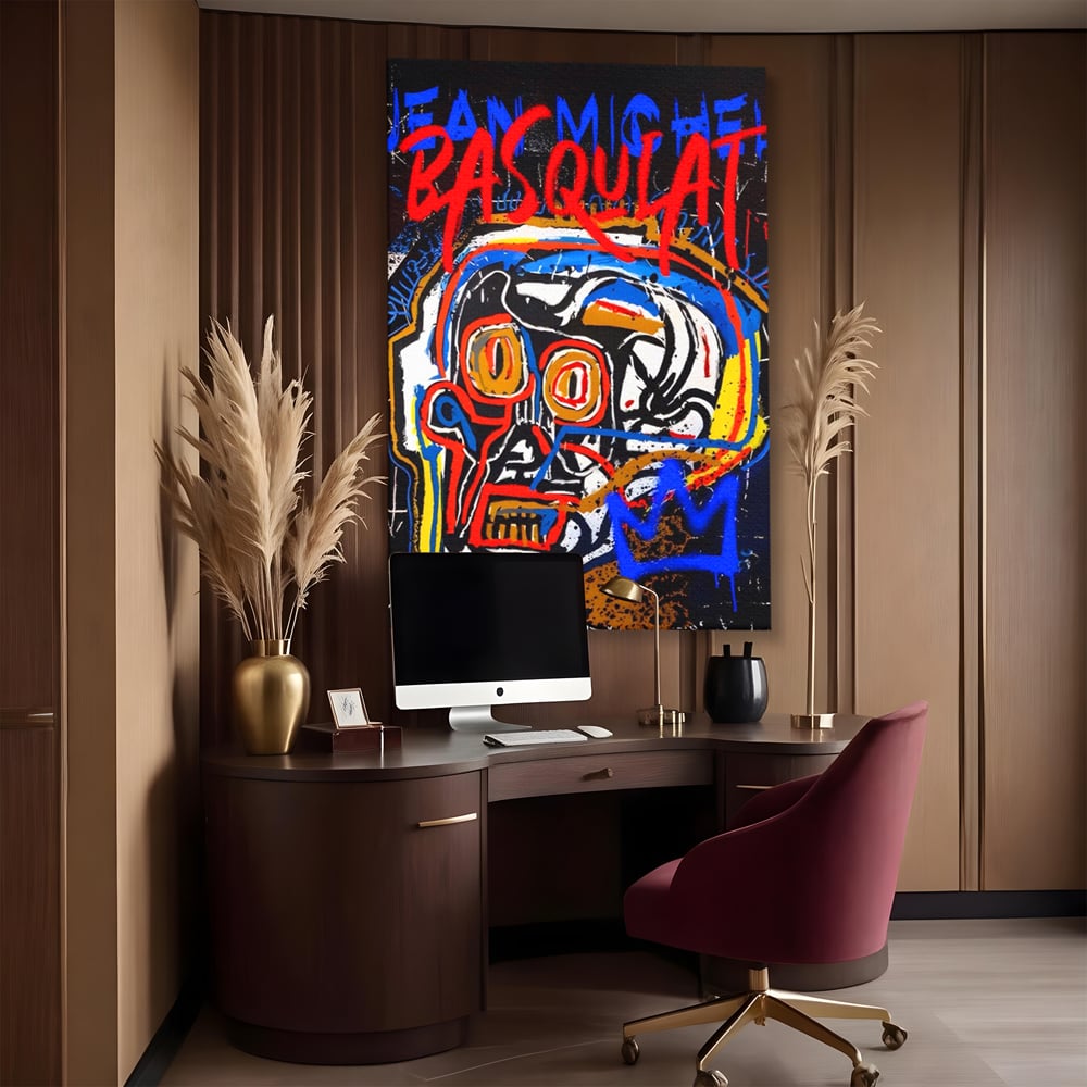 Tablou Canvas Premium LuxCanva® A1483, Graffiti Basquiat , Living, SAMO, Artist Plastic, Jean Michel, Dormitor, Culori Vibrante