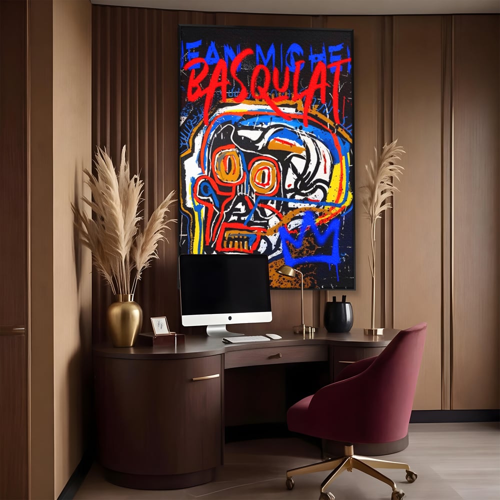 Tablou Canvas Premium LuxCanva® A1483, Graffiti Basquiat , Living, SAMO, Artist Plastic, Jean Michel, Dormitor, Culori Vibrante